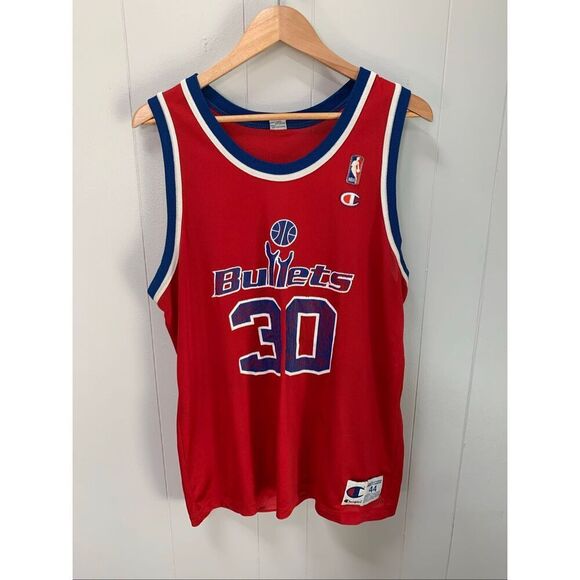 Vintage NBA Champion Washington Bullets Rasheed Wallace Jersey Size 44 - Picture 1 of 9